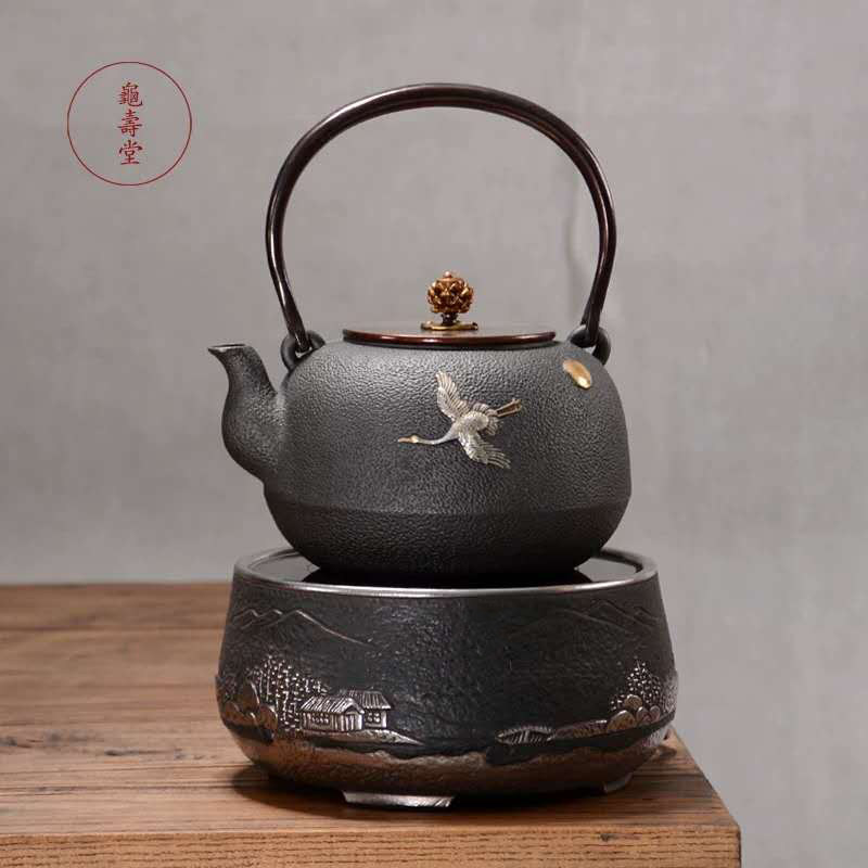 电陶炉家用煮茶炉铸铁壶专用铁包银系列电淘炉电热光波炉迷你静音