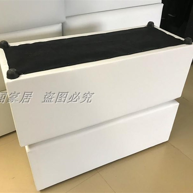 会展车展活动长条皮凳纯白色店沙发矮软包黑皮吐司秀单人面包凳子