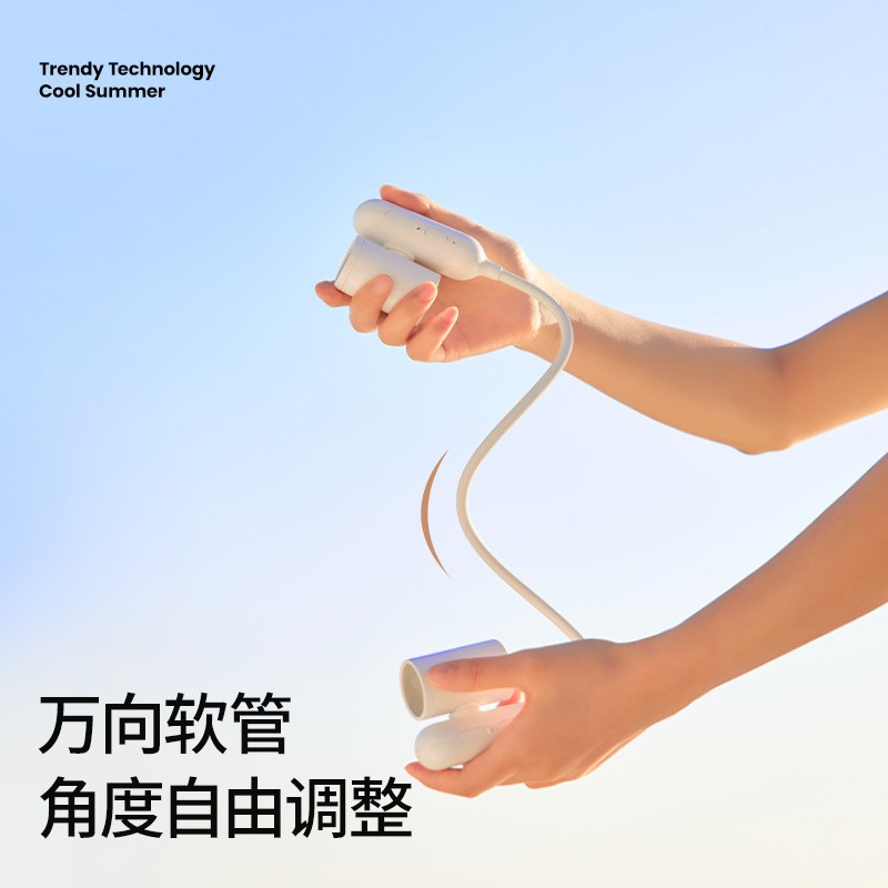 热销挂颈式小风炮涡轮增压大风力挂在脖子上的小风扇佩戴充电小型