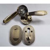 拉手 新多雅帝乐防盗门把手大门锁保德安 青古铜分体 单活双活