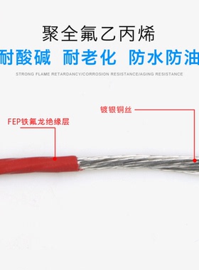 FF46-2铁氟龙镀银线高温线AF200-2耐高温线电线0.120.354610平方