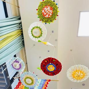 幼儿园编织区域角中大班儿童diy手工毛线伞材料包自制教玩具投放