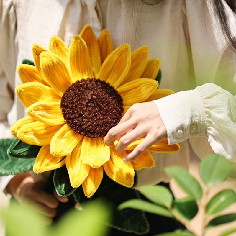 手工花束diy材料包自制作扭扭棒编织向日葵手捧花生日教师节礼物