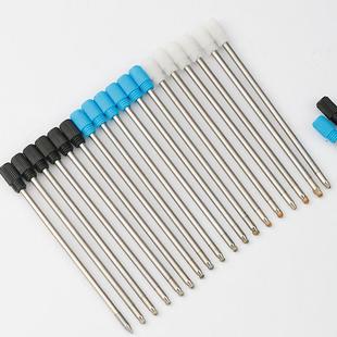 70毫米圆珠笔笔芯石家水晶笔专用笔芯7cm油性金属笔芯蓝黑色替代笔芯