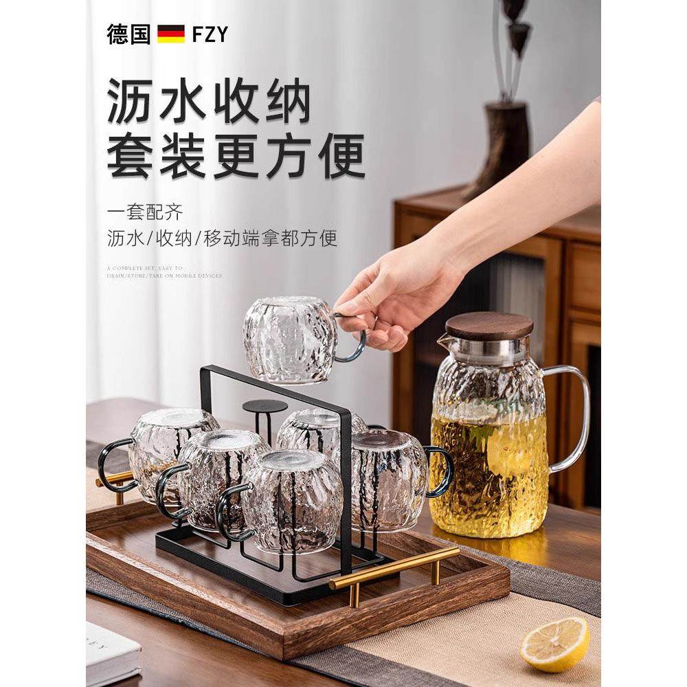 德国冷水壶家用耐高温玻璃加厚冷水杯大容量茶壶高外观冷水壶套装,餐饮具,冷水壶,淘宝优惠券,粉丝福利购,淘宝优惠卷