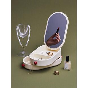 墨玉原创设计首饰盒木制桌面饰品装饰盒耳环戒指耳环收纳盒