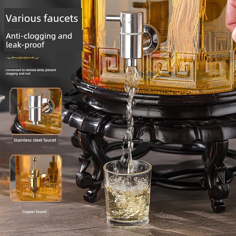 大容量玻璃果汁饮料桶泡酒瓶带龙头密封人参泡酒罐泡酒专用玻璃罐