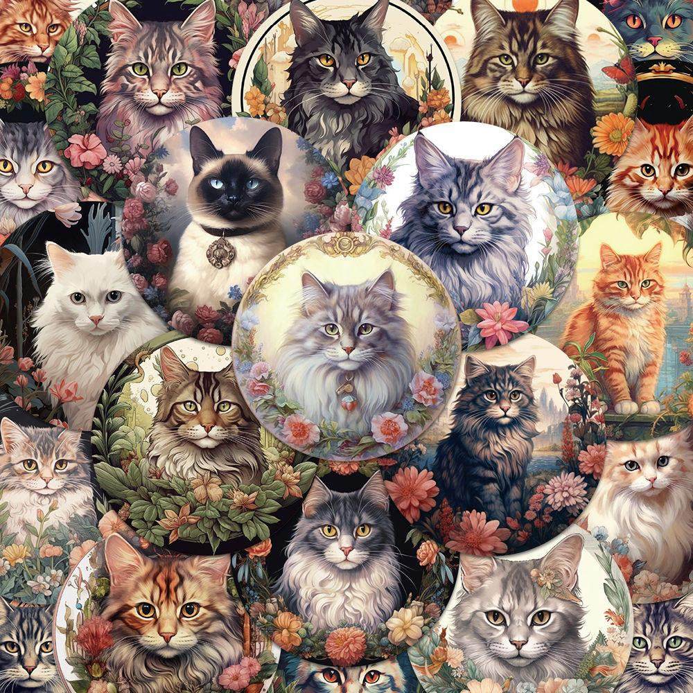 50张小猫印章卡通涂鸦贴纸可爱花圈手机壳笔记本装饰防水贴画diy,文具电教/文化用品/商务用品,贴纸/立体贴纸,淘宝优惠券,粉丝福利购,淘宝优惠卷