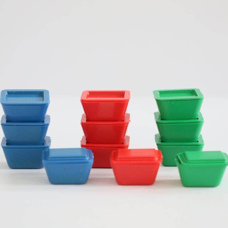 Oranju 娃屋兵人小布粘土微缩迷你场景方形储物盒4个一组模型,玩具/童车/益智/积木/模型,家居/生活场景,淘宝优惠券,粉丝福利购,淘宝优惠卷