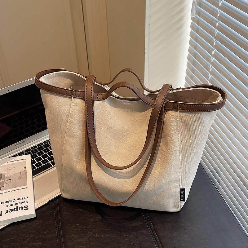 休闲大容量帆布托特包包女2025新款秋冬通勤单肩包外出手提购物袋,箱包皮具/热销女包/男包,通用款女包,淘宝优惠券,粉丝福利购,淘宝优惠卷