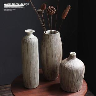 覆古干花花瓶摆件景德镇陶瓷客厅家居插花简约现代欧式装饰餐桌