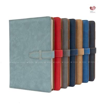 高端Pu皮革笔记本A5卷曲笔记本扣笔记本商务礼品自定义标志内核可拆卸