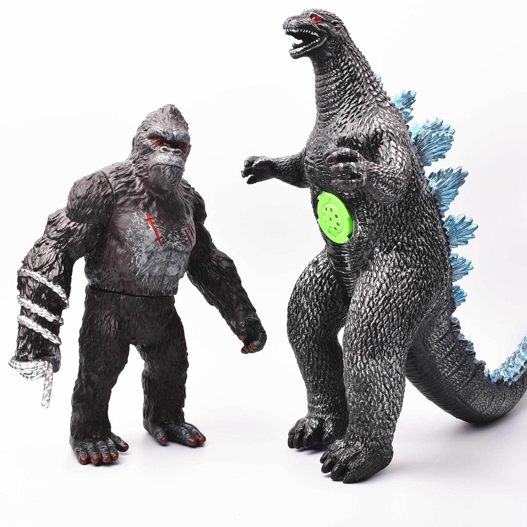 大号哥斯拉大战金刚怪兽男孩玩具儿童塑料软胶仿真动物模型玩偶