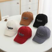 儿童字母帽子春秋棒球帽2024新款 宝宝鸭舌帽女孩遮阳帽女童太阳帽