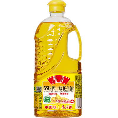 山东鲁花5S压榨一级花生油900ml