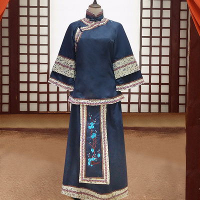 清朝古装女小姐百姓丫环民国风秀禾服少奶奶中式伴娘喜娘演出服装