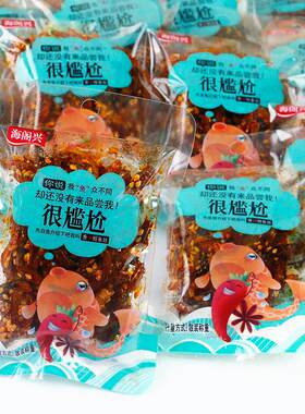 海阁兴香辣鳗鱼丝芝麻蜜汁鳗鱼凤尾鱼皮红娘鱼小包称海鲜小吃零食