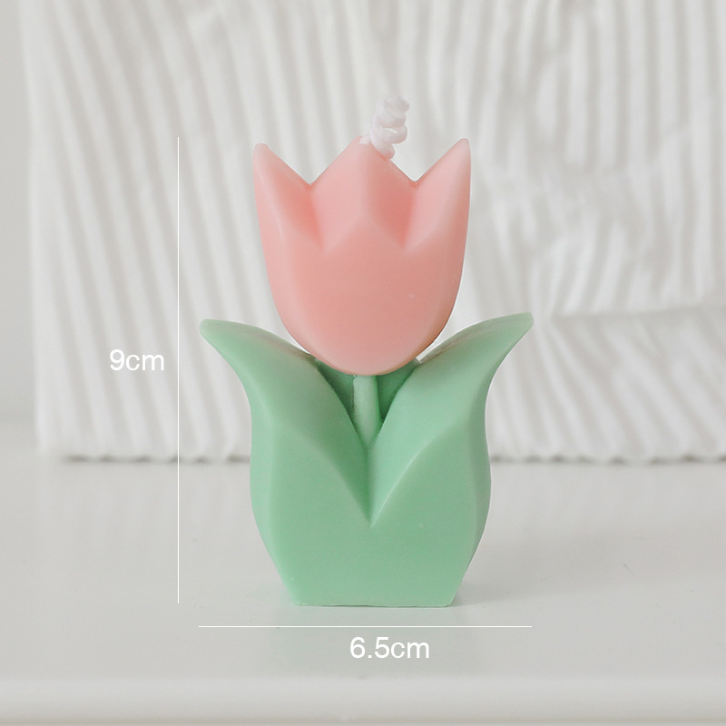 推荐Tulip Flower Shape Scented Candle Paraffin Wax Aromatic