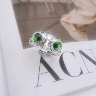 推荐NEW Retro Cute Simple Design Owl Ring Multicolor Eyes Si