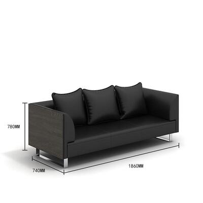 会客洽谈三人位接待室沙发休闲商务现代皮沙发办公沙发茶几组合