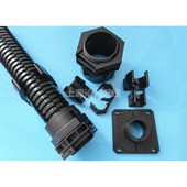 高端电线护套双扣塑料穿线软 双拼双层开口波纹尼龙浪管 PAAD20