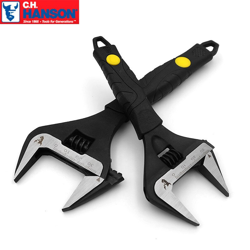 。C.H.HANSON汉森活动扳手美国进口大开口810寸塑料保护柄活动扳