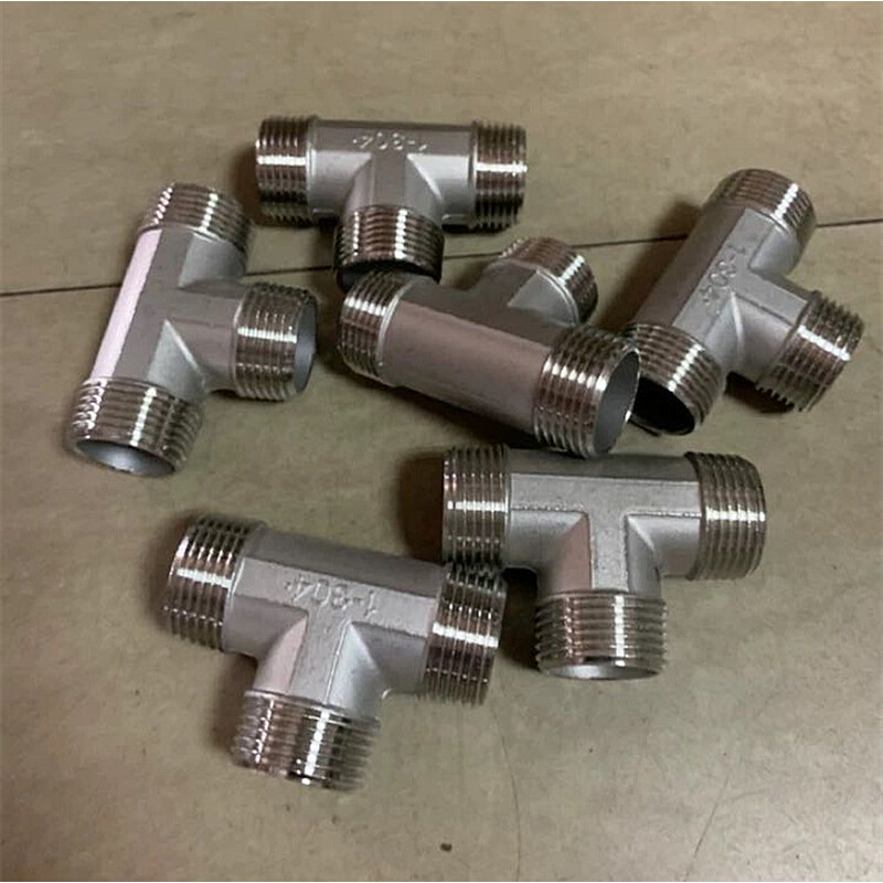 。304不锈钢外丝三通 外螺纹三通 丝扣三通外牙接头 4分6分1寸