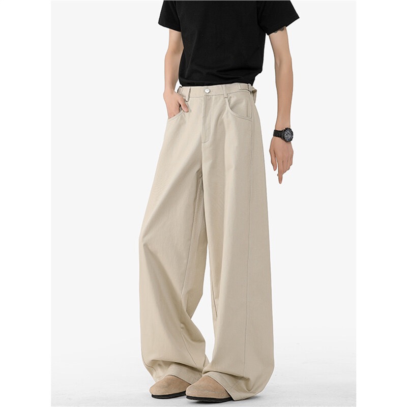 YIHO O日系cleanfit休闲工装裤男高街潮流百搭宽松垂感直筒阔腿裤