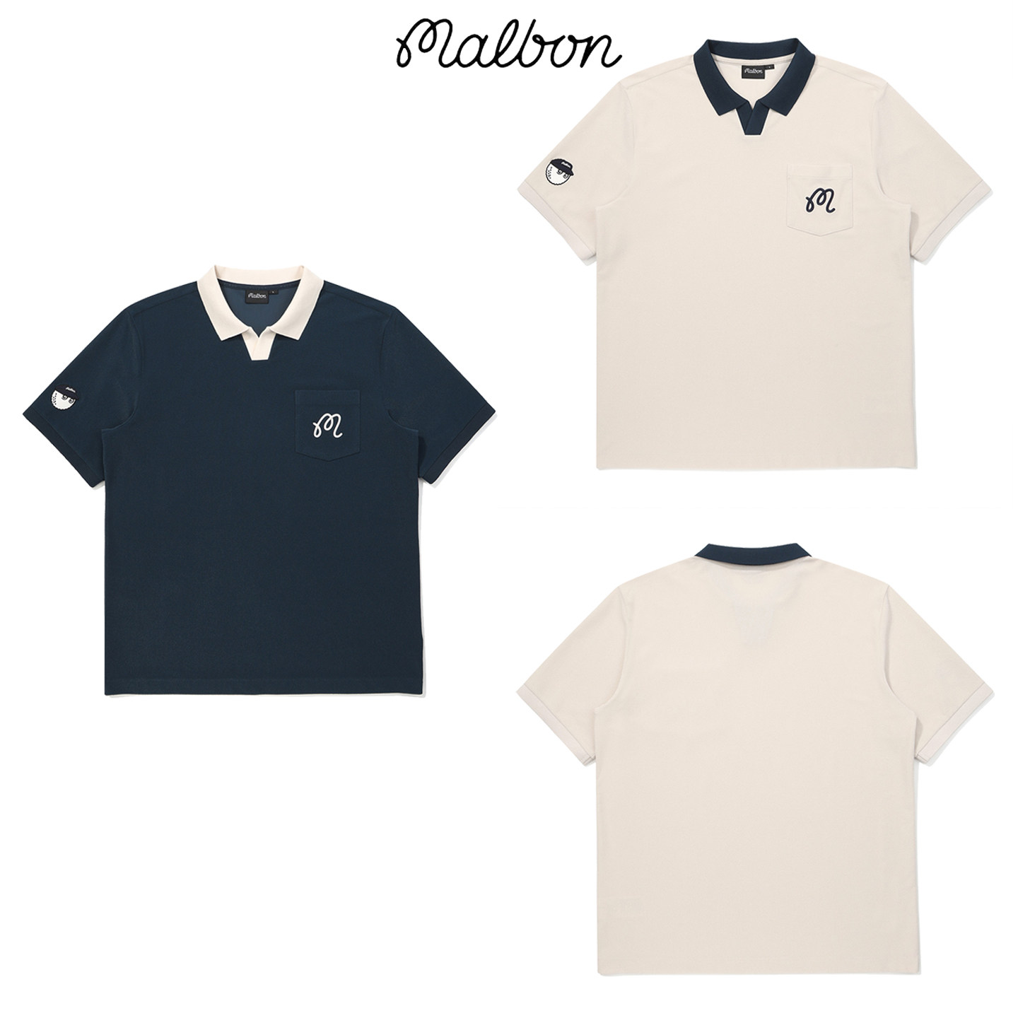 韩国MALBON高尔夫球服男2026运动上衣短袖T恤速干轻薄百搭POLO衫