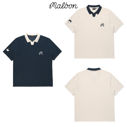 韩国MALBON高尔夫球服男短袖POLO