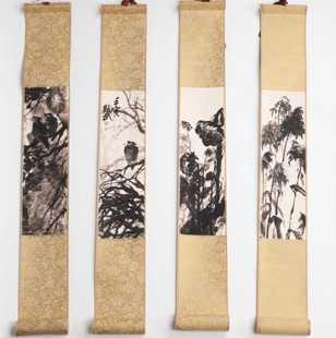 贻武大写意中国画小卷轴四季系列金秋款【高清艺术微喷】