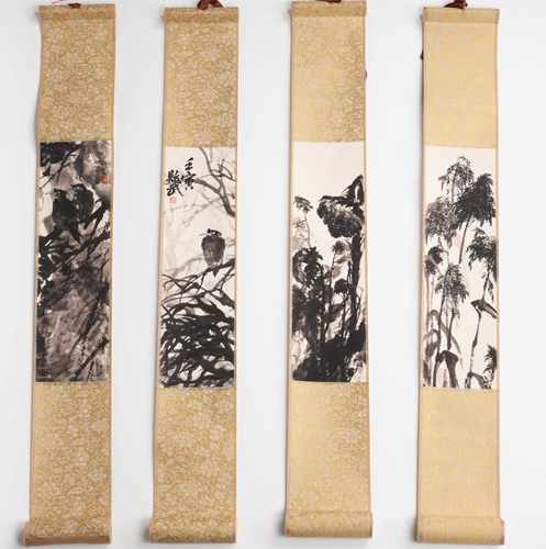 贻武大写意中国画小卷轴四季系列金秋款【高清艺术微喷】