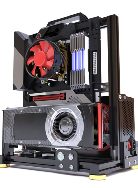 铝合金 开放式机箱架测试平台 创意DIY支持迷你ITX MATX EATX双路