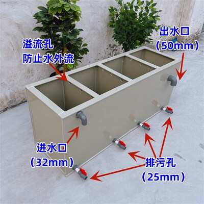 速发PP塑料板过滤盒鱼水龟箱鱼缸池箱缸鲜池循环锦鲤海底滤