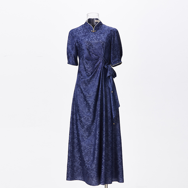 吉祥衣家新中式日出扶桑连衣裙