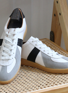 oldmoney真皮春夏小白德式头层牛皮百搭西装德训鞋休闲运动鞋男