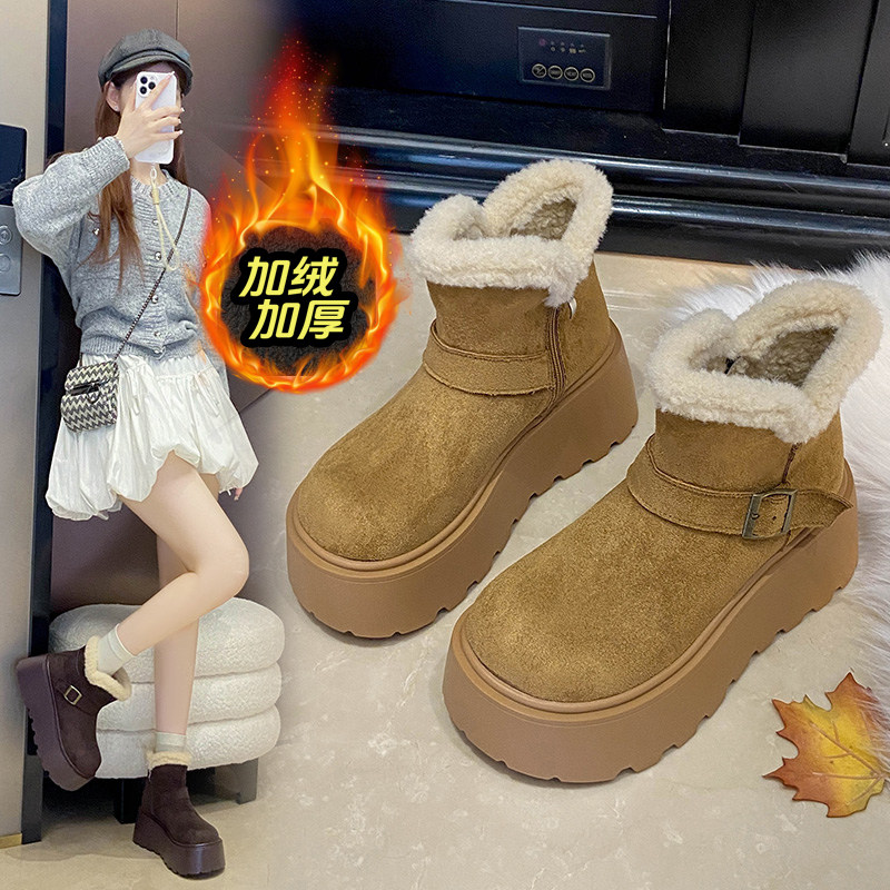 赵露思同款厚底雪地靴女款