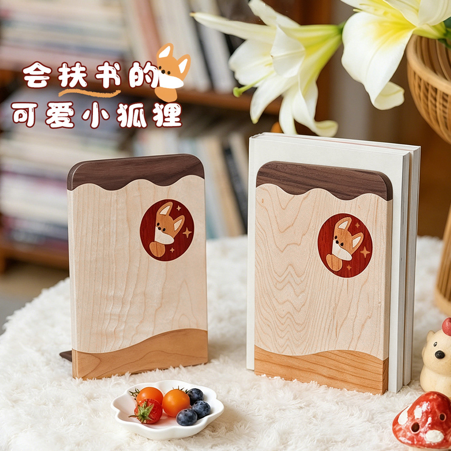 书立架桌面可伸缩书立卡通可爱书本收纳置物架桌面装饰学生用挡板