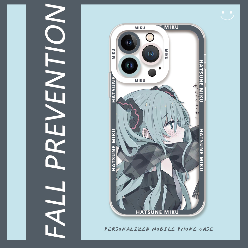 初音未来透明硅胶手机壳适用小米CC9红米Note11EPro一加8Pro苹果6