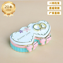 珐琅彩首饰盒手工艺品生日结婚求婚礼物轻奢创意摆件家居饰品 新款