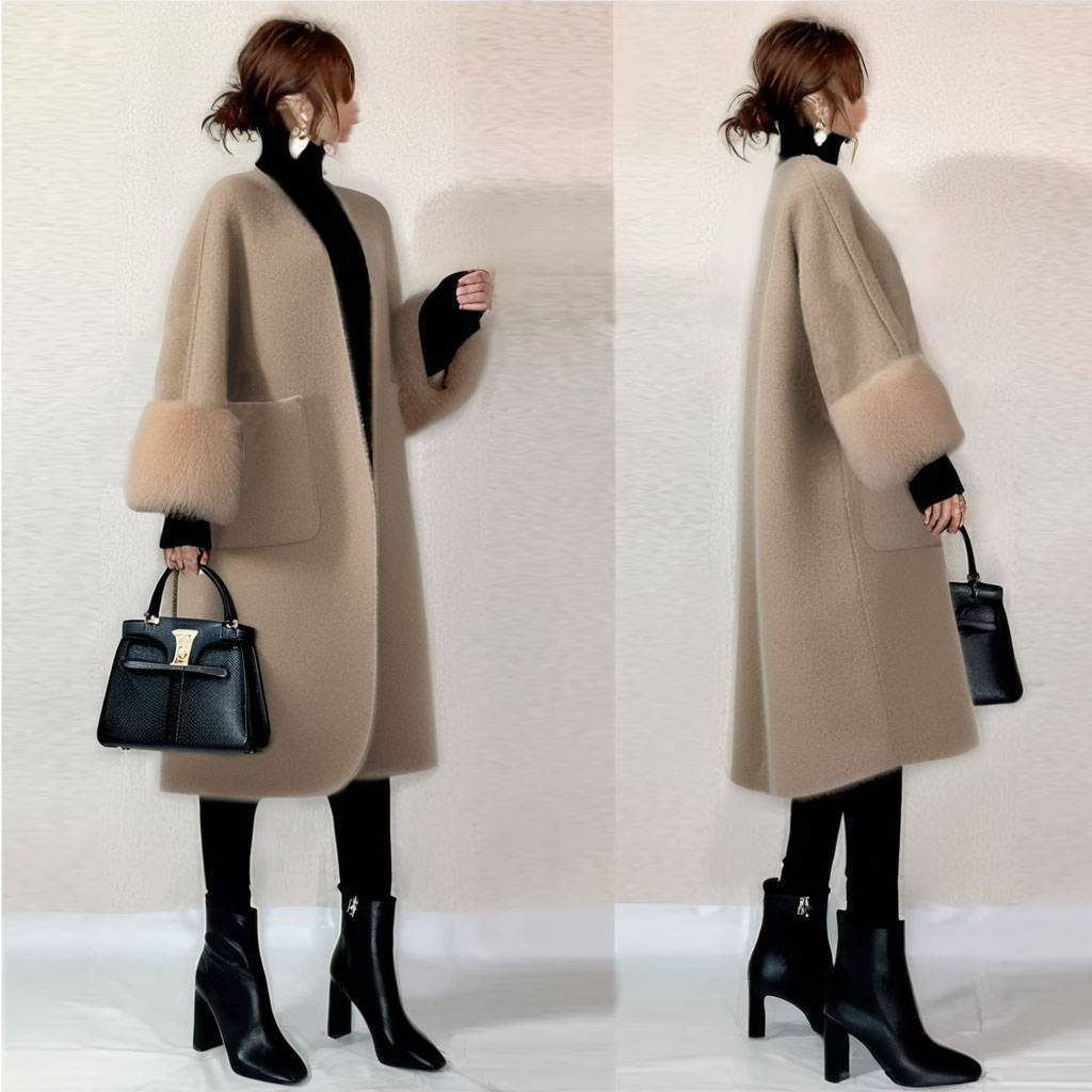 womenclothes无领中长款