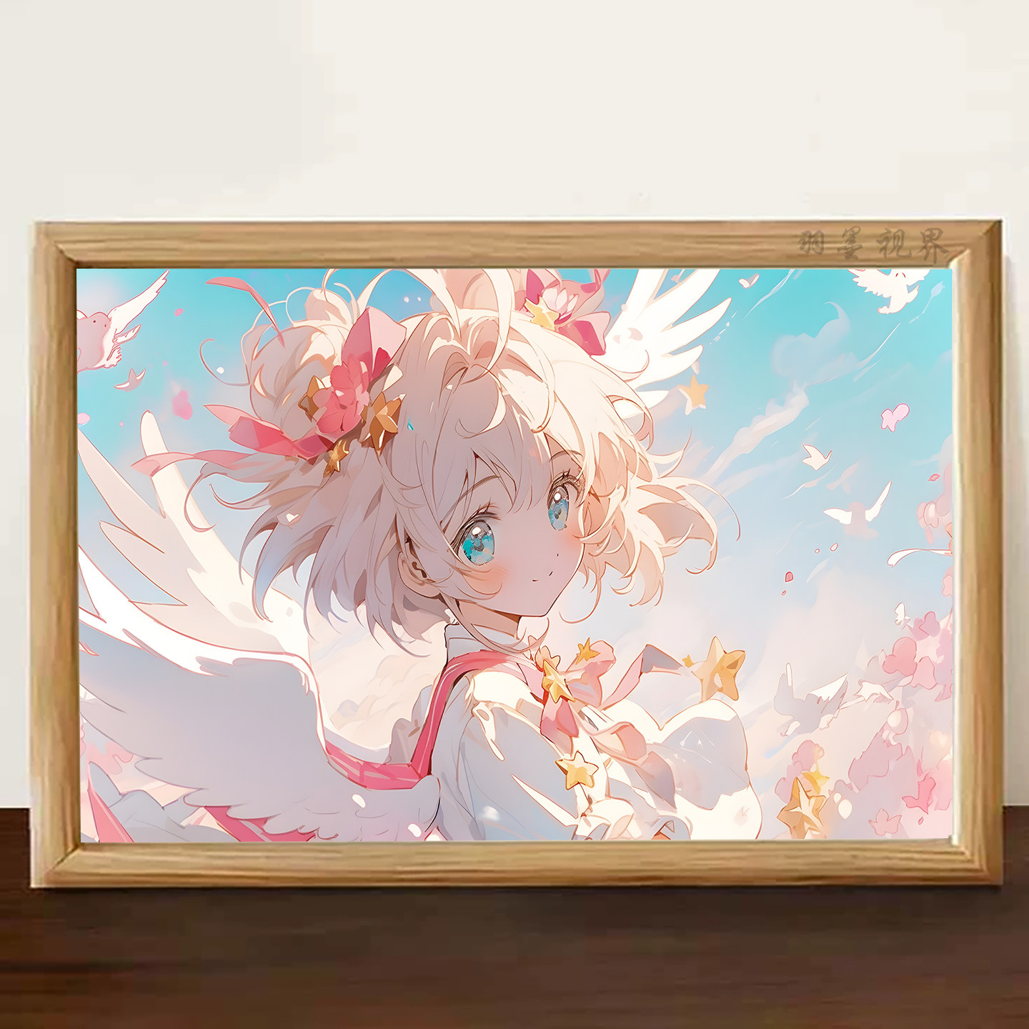 摆画日系水彩风桌面温柔装饰摆件