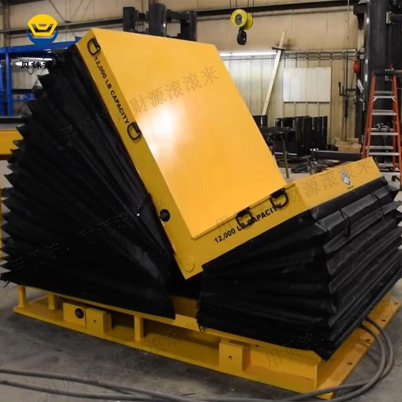 简易90度翻转机带风琴罩倾斜侧翻机构小型手动电动液压翻转平台