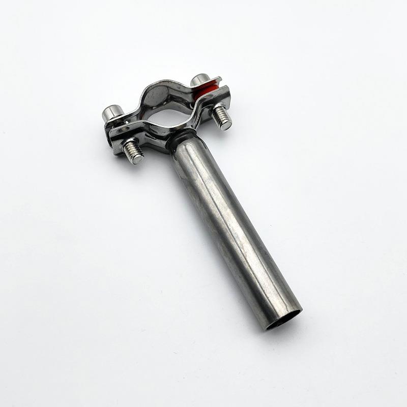 包邮304不锈钢卫生级管卡管支架加长 管子夹固定PVC管托接头卡扣