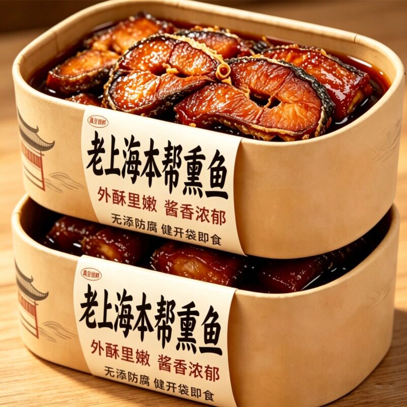 【老字号】上海特产熏鱼开袋即食熟食酥鱼干块苏式爆鱼排卤味零食