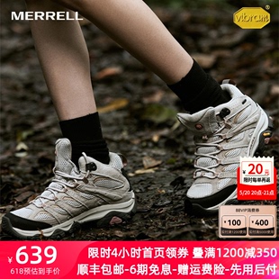 男女 WP防泼水抓地防滑户外运动登山徒步鞋 MID MERRELL迈乐MOAB3