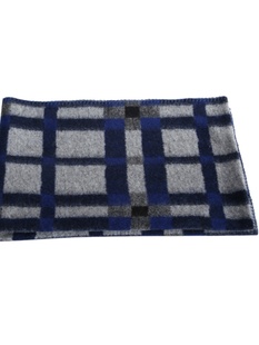 床品配色 简约样板间蓝色羊毛床尾巾客厅沙发装 饰毯午睡毯软装