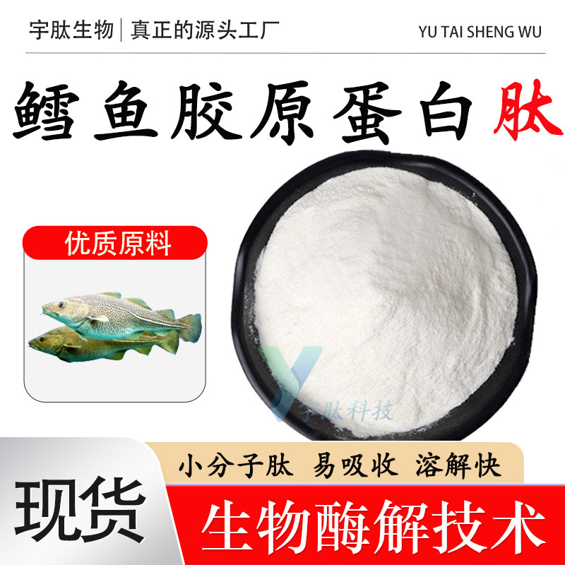 鳕鱼胶原蛋白肽99% 小分子低聚活性肽鳕鱼皮提取食品原料厂家现货