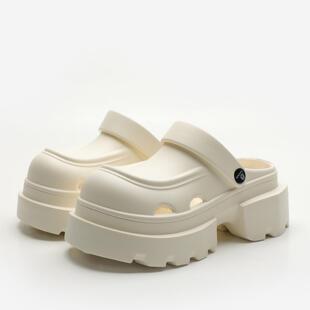 防滑网红ins潮洞洞凉拖鞋 增高7CM凉鞋 个性 外穿2025新款 女夏季