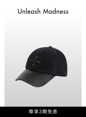 Unleash Madness 十字花棒球帽纯棉休闲黑色鸭舌帽情侣帽子
